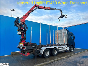 Holztransporter, Autokran DAF XF 530 6x4, Wood transport, Retarder, Loglift ET450: das Bild 2