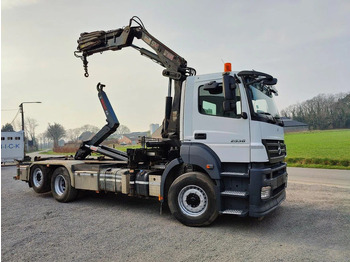 Abrollkipper, Autokran Mercedes-Benz Axor 2536 Euro5 container multilift crane HIAB 220: das Bild 2