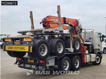 Holztransporter, Autokran Scania R580 R 6X4 NL-Truck Diebolt D28.81 Kran Crane Holztransport + Dolly Retarder Euro 6: das Bild 5
