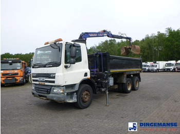 Autokran DAF CF 75.310 6x4 RHD tipper + HMF 1144 K-1 + grapple: das Bild 5