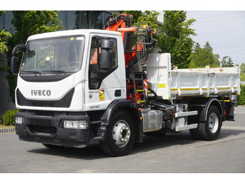Kipper, Autokran IVECO Eurocargo 160-250 / Fassi F95 crane / 120 tho. km / 3-sided tipper: das Bild 3