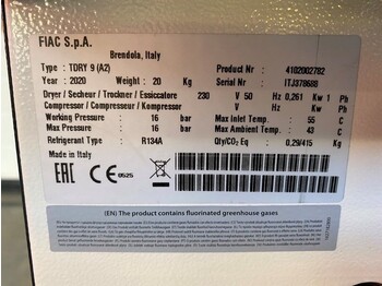 Luftkompressor neu kaufen Fiac TDRY 9 luchtdroger 850 L / min 16 bar Airdryer New !: das Bild 4
