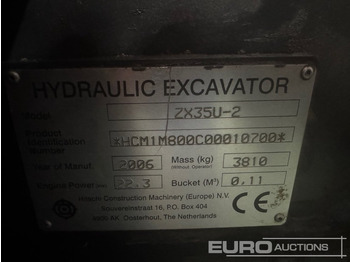 HITACHI ZX35 Minibagger