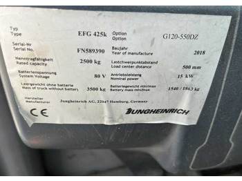 Elektrostapler Jungheinrich EFG425k: das Bild 5