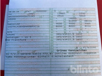 Pritschenauflieger/ Plattformauflieger Krone SD (2014): das Bild 5