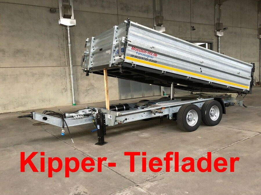 Möslein neuer Tandem 3- Seitenkipper Tiefladermit Bordw - Kipper Anhänger: das Bild 1 Möslein neuer Tandem 3- Seitenkipper Tiefladermit Bordw - Kipper Anhänger: das Bild 1