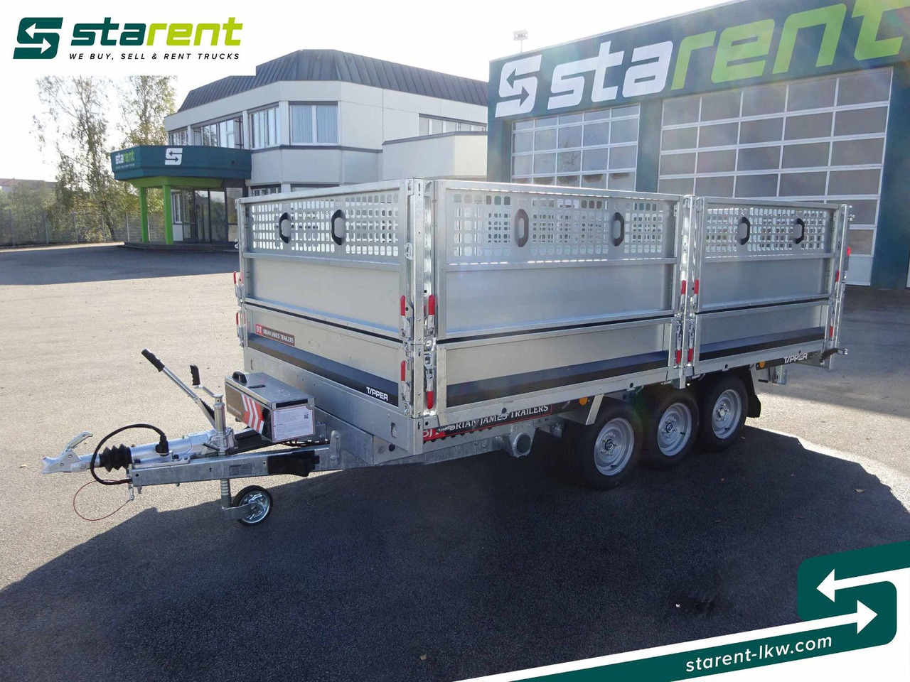 Brian James Trailers Tipper, Elektrisch Kippbar, Rampen - Pritschenanhänger/ Plattformanhänger: das Bild 1 Brian James Trailers Tipper, Elektrisch Kippbar, Rampen - Pritschenanhänger/ Plattformanhänger: das Bild 1