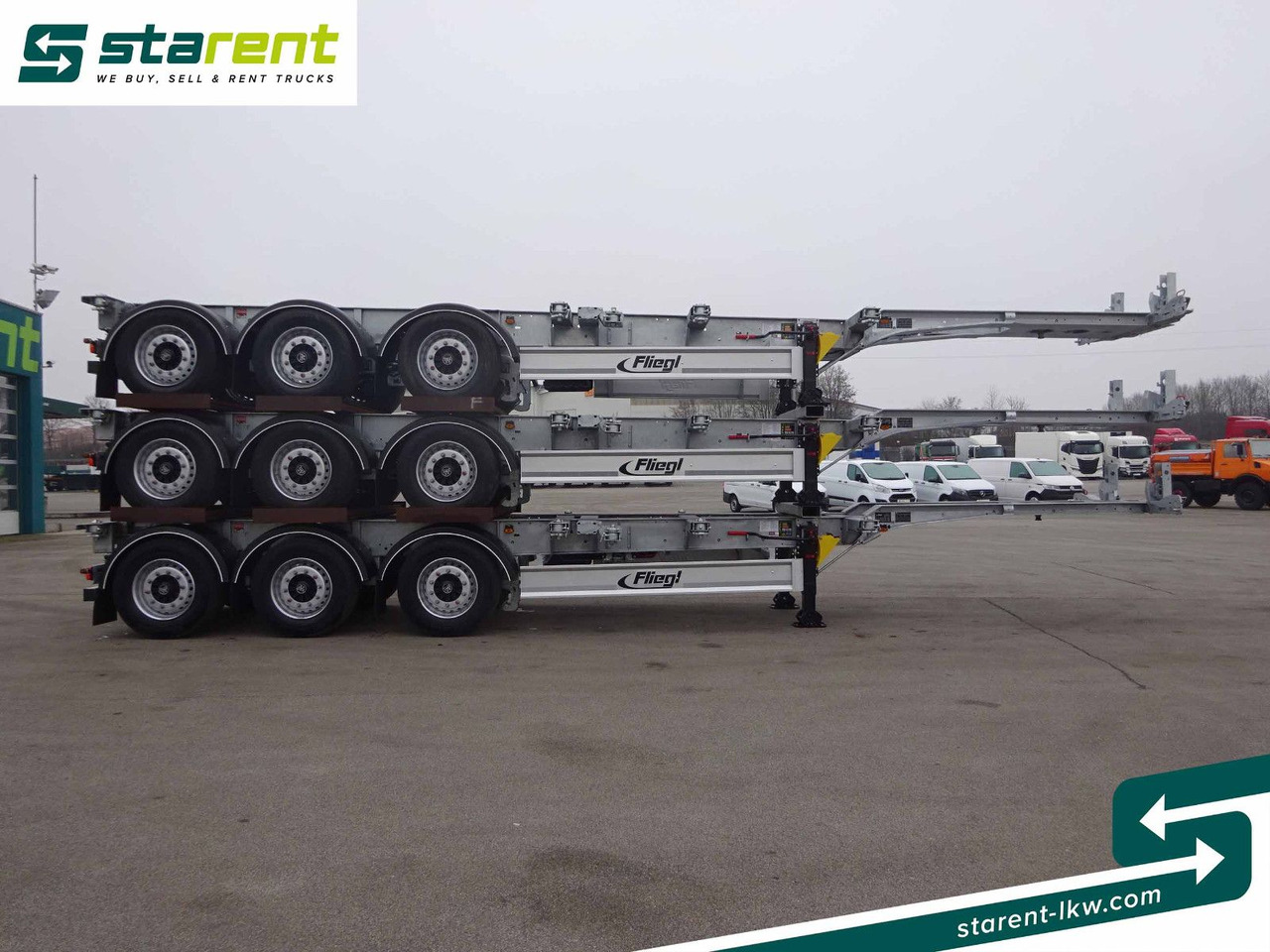 Fliegl Containerchassis ADR, 1x20/2x20/1x30/1x40/1x45 - Container/ Wechselfahrgestell Auflieger: das Bild 4 Fliegl Containerchassis ADR, 1x20/2x20/1x30/1x40/1x45 - Container/ Wechselfahrgestell Auflieger: das Bild 4