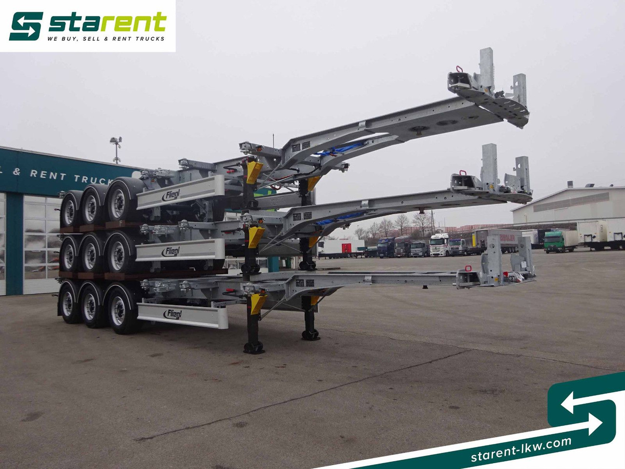 Fliegl Containerchassis ADR, 1x20/2x20/1x30/1x40/1x45 - Container/ Wechselfahrgestell Auflieger: das Bild 3 Fliegl Containerchassis ADR, 1x20/2x20/1x30/1x40/1x45 - Container/ Wechselfahrgestell Auflieger: das Bild 3
