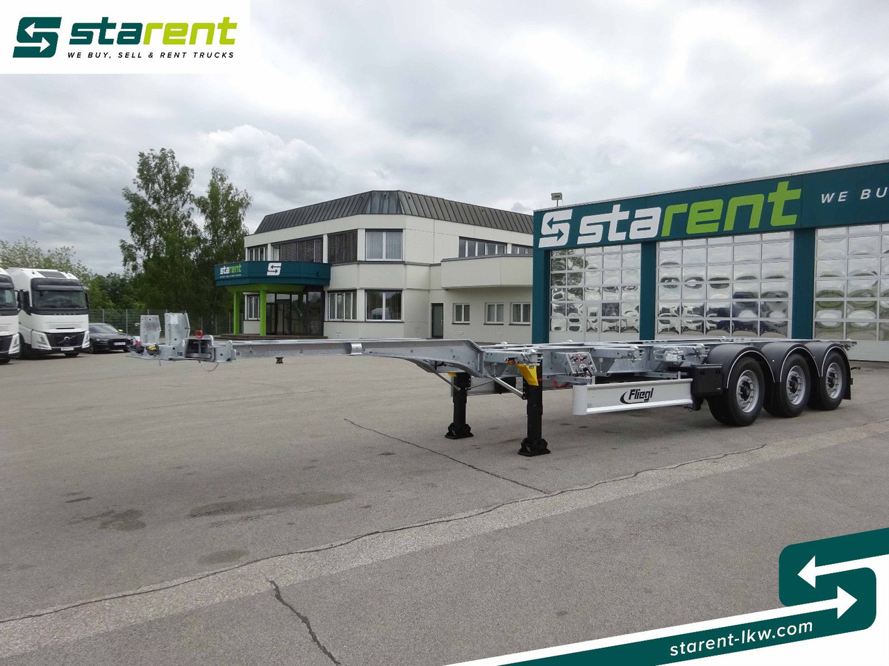 Fliegl Containerchassis ADR, 1x20/2x20/1x30/1x40/1x45 - Container/ Wechselfahrgestell Auflieger: das Bild 1 Fliegl Containerchassis ADR, 1x20/2x20/1x30/1x40/1x45 - Container/ Wechselfahrgestell Auflieger: das Bild 1
