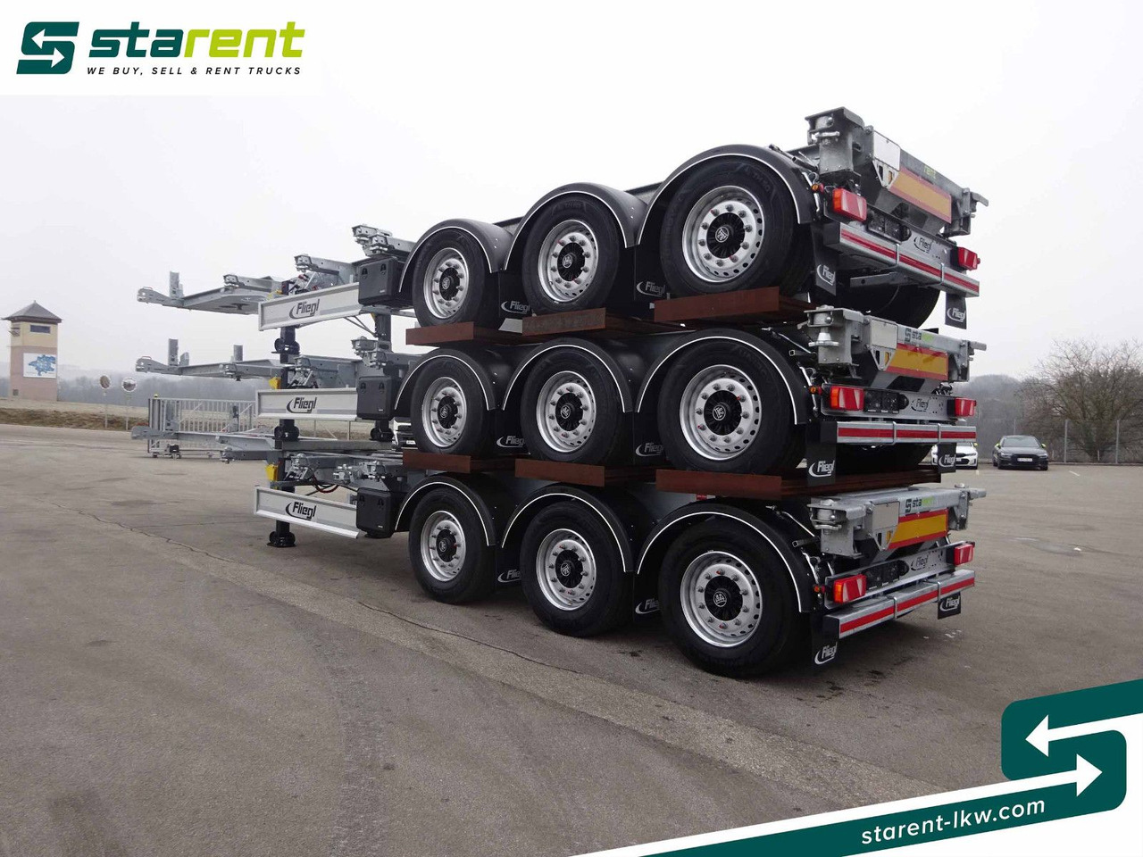Container/ Wechselfahrgestell Auflieger Fliegl Containerchassis ADR, 1x20/2x20/1x30/1x40/1x45: das Bild 7