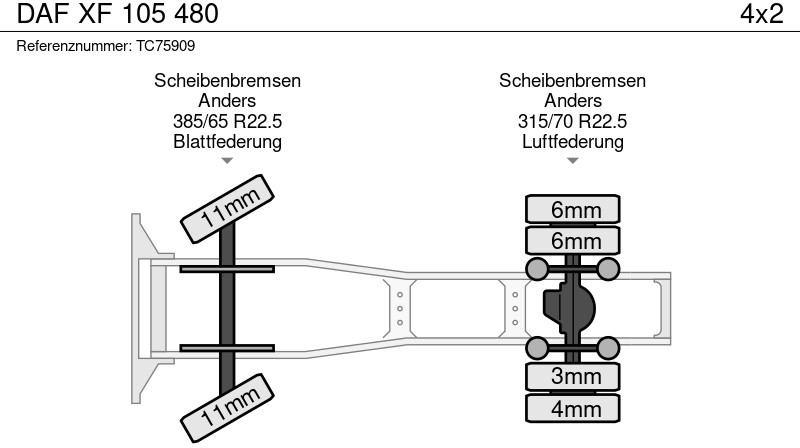 Sattelzugmaschine DAF XF 105 480: das Bild 7
