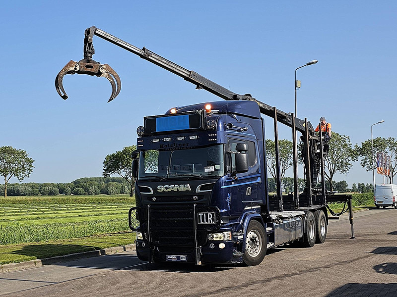 Scania R730 - Holztransporter, Autokran: das Bild 2 Scania R730 - Holztransporter, Autokran: das Bild 2