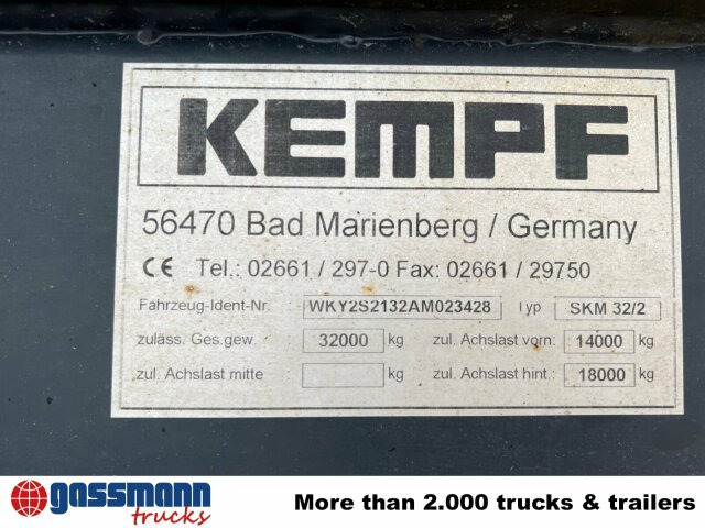 Kempf SKM 32/2 Stahlmulde ca. 23m³, Liftachse, - Kipper Auflieger: das Bild 4 Kempf SKM 32/2 Stahlmulde ca. 23m³, Liftachse, - Kipper Auflieger: das Bild 4