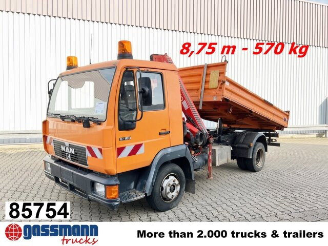 MAN 8.163 4x2 BB mit Kran Fassi F60A.23 - Kipper, Autokran: das Bild 1 MAN 8.163 4x2 BB mit Kran Fassi F60A.23 - Kipper, Autokran: das Bild 1