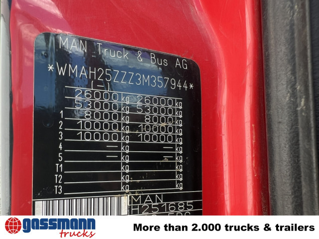 MAN TGA 26.363/410 6x4 BB, 2-S-Alukipper - Kipper, Autokran: das Bild 2 MAN TGA 26.363/410 6x4 BB, 2-S-Alukipper - Kipper, Autokran: das Bild 2