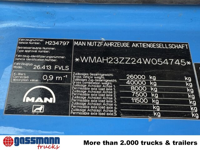 Absetzkipper MAN TGA 26.410 6X2/4 BL, Vorlauf Lenk-Liftachse,: das Bild 13