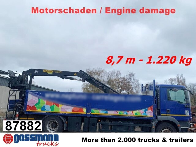 MAN TGM 18.290 4x2 BL, Heckkran Palfinger PK12001L, - Pritsche LKW, Autokran: das Bild 1 MAN TGM 18.290 4x2 BL, Heckkran Palfinger PK12001L, - Pritsche LKW, Autokran: das Bild 1