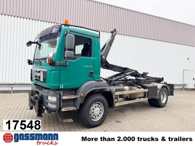 MAN TGM 18.340 4x4 BB, Hiab LHT 19046 Abrollkipper, - Abrollkipper: das Bild 1 MAN TGM 18.340 4x4 BB, Hiab LHT 19046 Abrollkipper, - Abrollkipper: das Bild 1