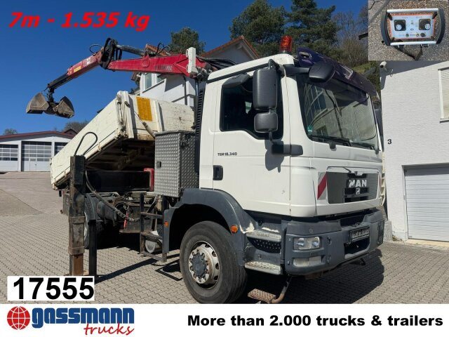 MAN TGM 18.340 4x4 BB mit Penz Kran 11.83 SH, Funk - Kipper, Autokran: das Bild 1 MAN TGM 18.340 4x4 BB mit Penz Kran 11.83 SH, Funk - Kipper, Autokran: das Bild 1