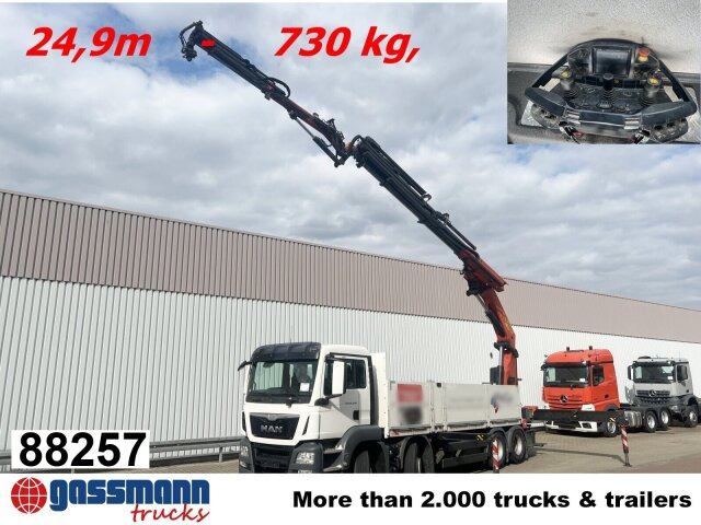 MAN TGS 35.440 8x4 BL, Navi, Heckkran Palfinger - Pritsche LKW, Autokran: das Bild 1 MAN TGS 35.440 8x4 BL, Navi, Heckkran Palfinger - Pritsche LKW, Autokran: das Bild 1