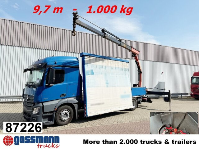 Mercedes-Benz Actros 1836 L 4x2, Glastransporter, Heckkran - Pritsche LKW, Autokran: das Bild 1 Mercedes-Benz Actros 1836 L 4x2, Glastransporter, Heckkran - Pritsche LKW, Autokran: das Bild 1