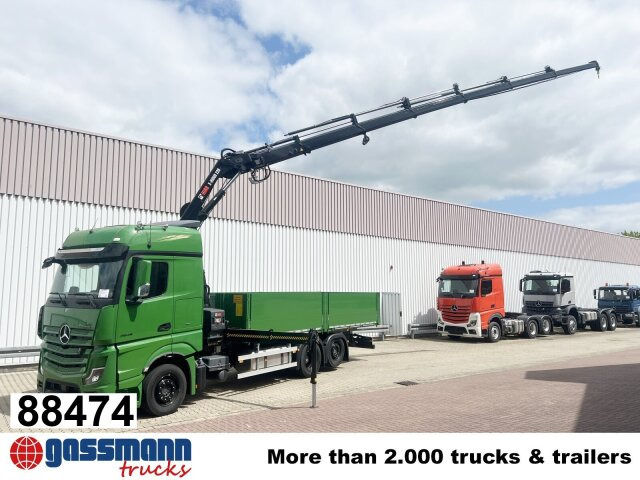 Mercedes-Benz Actros 2548 L 6x2 mit Kran Hiab X-HiDuo 228 - Pritsche LKW, Autokran: das Bild 1 Mercedes-Benz Actros 2548 L 6x2 mit Kran Hiab X-HiDuo 228 - Pritsche LKW, Autokran: das Bild 1