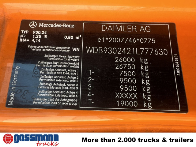 Mercedes-Benz Actros 2641/48 L 6x4, Seilabroller, Haller - Müllwagen: das Bild 3 Mercedes-Benz Actros 2641/48 L 6x4, Seilabroller, Haller - Müllwagen: das Bild 3