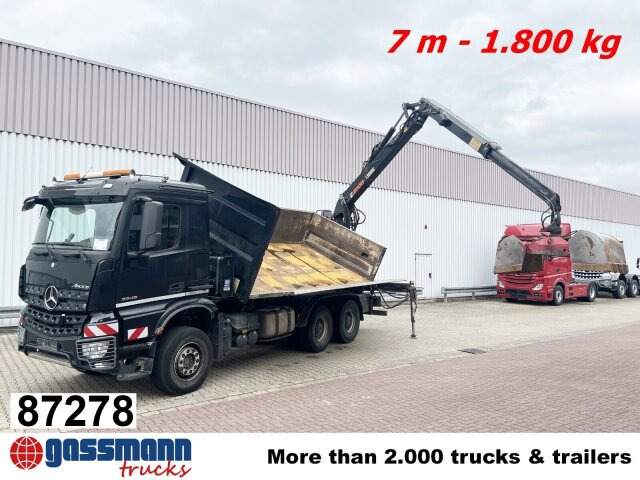 Mercedes-Benz Arocs 3345 K 6x4, Heckkran Hiab Jonsered - Kipper, Autokran: das Bild 1 Mercedes-Benz Arocs 3345 K 6x4, Heckkran Hiab Jonsered - Kipper, Autokran: das Bild 1