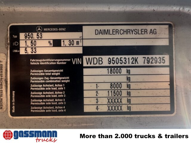 Mercedes-Benz Atego 1828 L 4x2, Rechtslenker, - Fahrgestell LKW: das Bild 4 Mercedes-Benz Atego 1828 L 4x2, Rechtslenker, - Fahrgestell LKW: das Bild 4