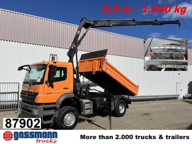 Mercedes-Benz Axor 1829 AK 4x4 mit Kran Hiab XS 111BS-3 HiDuo, - Kipper, Autokran: das Bild 1 Mercedes-Benz Axor 1829 AK 4x4 mit Kran Hiab XS 111BS-3 HiDuo, - Kipper, Autokran: das Bild 1