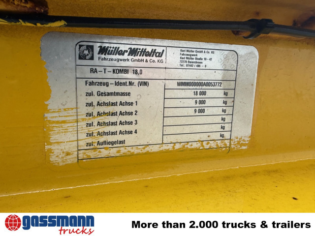 Müller-Mitteltal RA-T-Kombi 18,0 - Abrollanhänger/ Absetzanhänger: das Bild 4 Müller-Mitteltal RA-T-Kombi 18,0 - Abrollanhänger/ Absetzanhänger: das Bild 4
