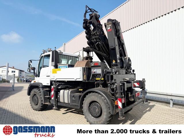 Unimog U400 4x4, Frontzapfwelle, Heckkran Hiab XS - Pritsche LKW, Autokran: das Bild 2 Unimog U400 4x4, Frontzapfwelle, Heckkran Hiab XS - Pritsche LKW, Autokran: das Bild 2