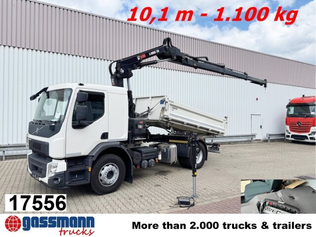 Volvo FE 320 4x2 mit Kran Hiab X-Hiduo 138 ES-3, Funk - Kipper, Autokran: das Bild 1 Volvo FE 320 4x2 mit Kran Hiab X-Hiduo 138 ES-3, Funk - Kipper, Autokran: das Bild 1
