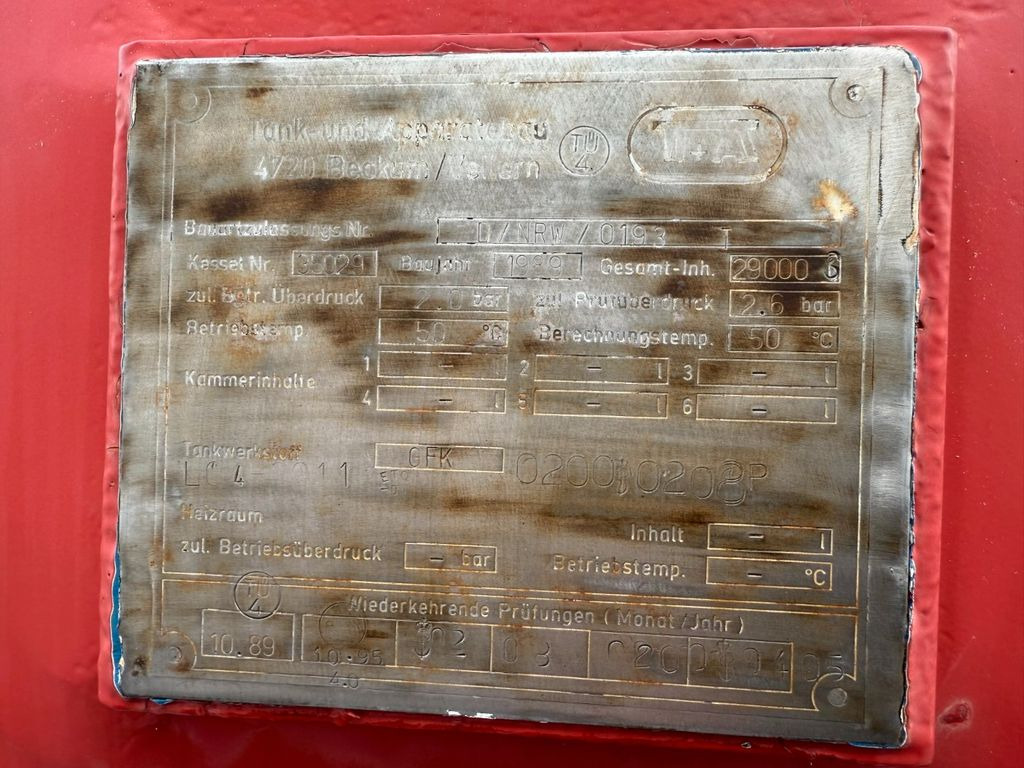 Tankauflieger Blumhardt 3 axle 29.000 L ADR Tank trailer Blumhardt 3 axle 29.000 L ADR Tanktrailer: das Bild 7 Tankauflieger Blumhardt 3 axle 29.000 L ADR Tank trailer Blumhardt 3 axle 29.000 L ADR Tanktrailer: das Bild 7