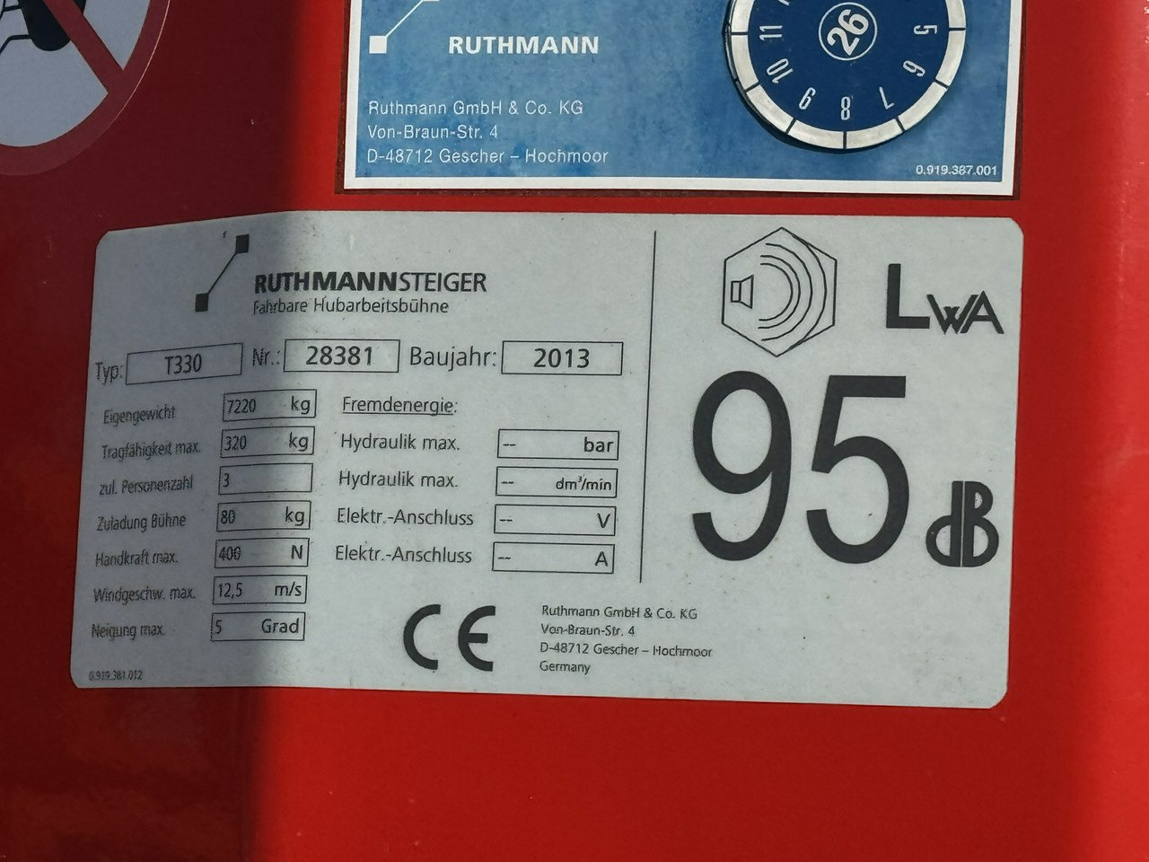MAN TGL 7.150 Zwyżka Ruthmann T330 33-Metry DMC 7500KG 21m w Bok - LKW mit Arbeitsbühne: das Bild 4 MAN TGL 7.150 Zwyżka Ruthmann T330 33-Metry DMC 7500KG 21m w Bok - LKW mit Arbeitsbühne: das Bild 4