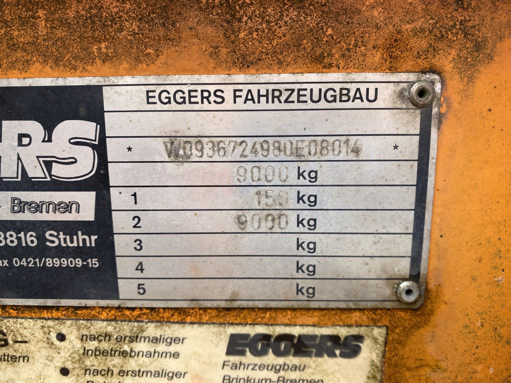Eggers ZX 9E / für Ballastgewichte - Pritschenanhänger/ Plattformanhänger: das Bild 3 Eggers ZX 9E / für Ballastgewichte - Pritschenanhänger/ Plattformanhänger: das Bild 3
