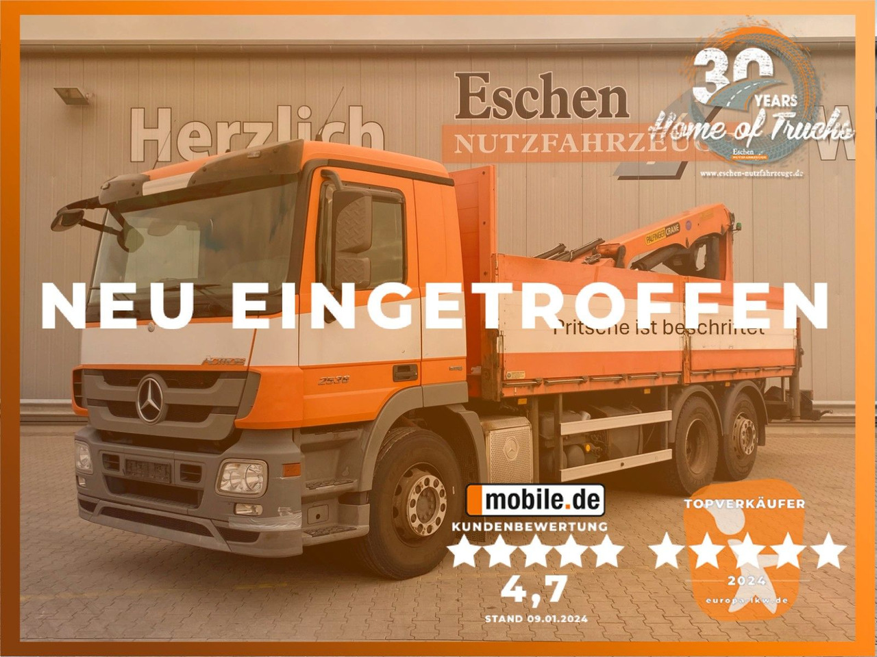 Mercedes-Benz Actros 2536 MP3 LL | PK24001*Funk&Flur*5+6 Kreis - Pritsche LKW, Autokran: das Bild 1 Mercedes-Benz Actros 2536 MP3 LL | PK24001*Funk&Flur*5+6 Kreis - Pritsche LKW, Autokran: das Bild 1