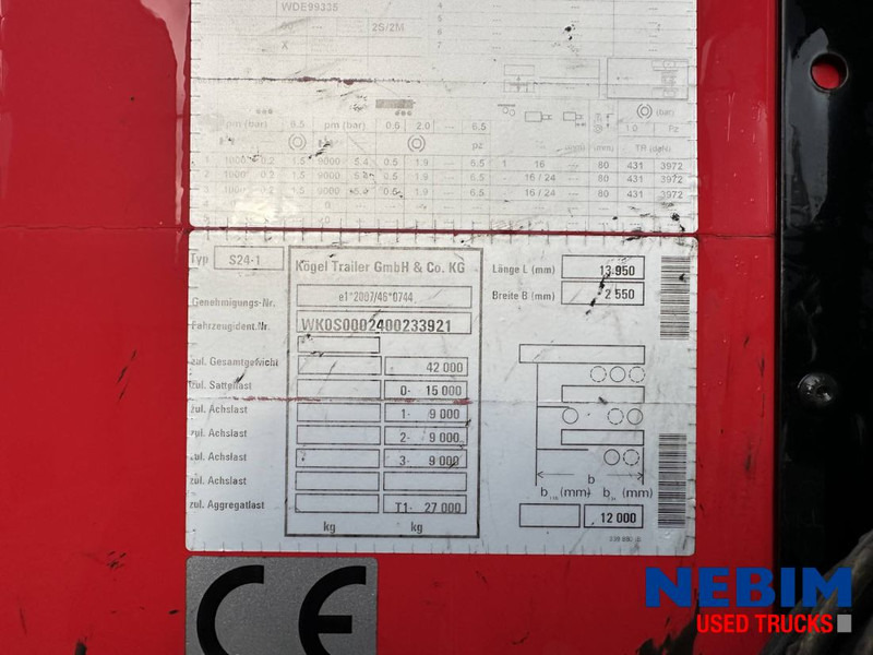 Kögel SN 24 Curtainsider - Pritsche Plane / Sliding roof - Planenauflieger: das Bild 3 Kögel SN 24 Curtainsider - Pritsche Plane / Sliding roof - Planenauflieger: das Bild 3