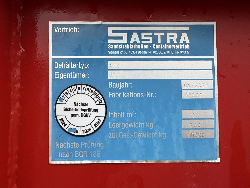 Absetzcontainer SASTRA Absetzmulde AMK mit Klappe - 7 m³ asymetrisch: das Bild 12 Absetzcontainer SASTRA Absetzmulde AMK mit Klappe - 7 m³ asymetrisch: das Bild 12