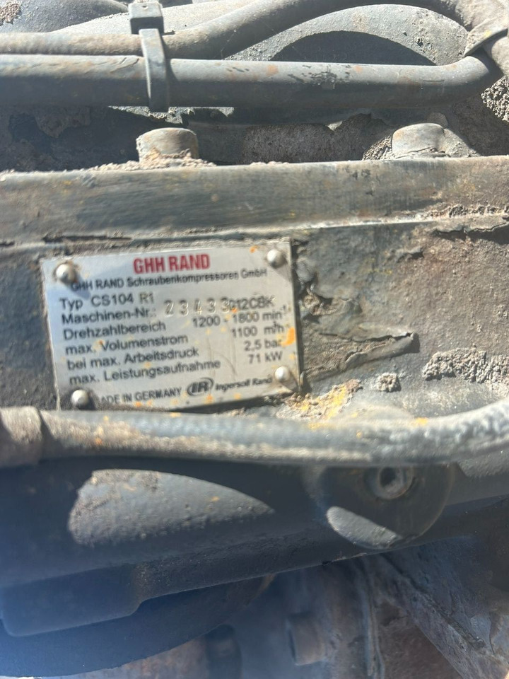 Ingersoll Rand GHH Rand CS 104 R 1 1200 M3 2,.5 BAR 71 KW Cooler - Luftkompressor: das Bild 5 Ingersoll Rand GHH Rand CS 104 R 1 1200 M3 2,.5 BAR 71 KW Cooler - Luftkompressor: das Bild 5