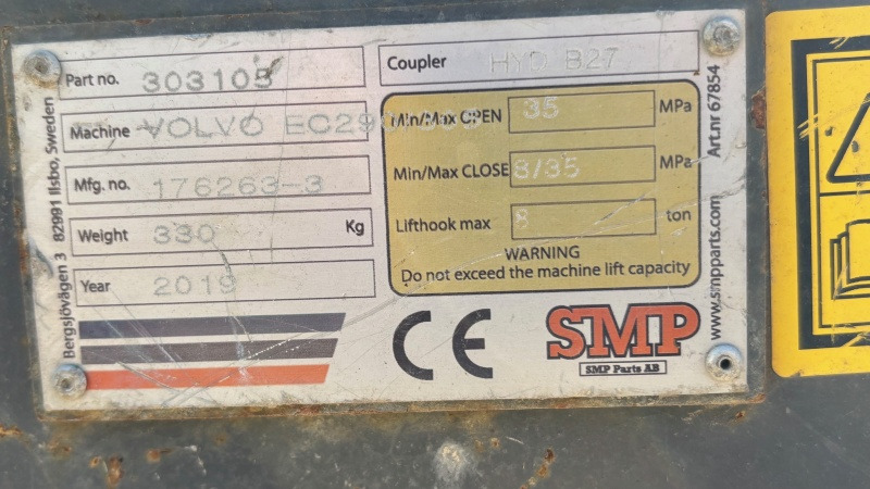 SMP NTP20 B27 S2 - Schnellwechsler für Bagger: das Bild 4 SMP NTP20 B27 S2 - Schnellwechsler für Bagger: das Bild 4