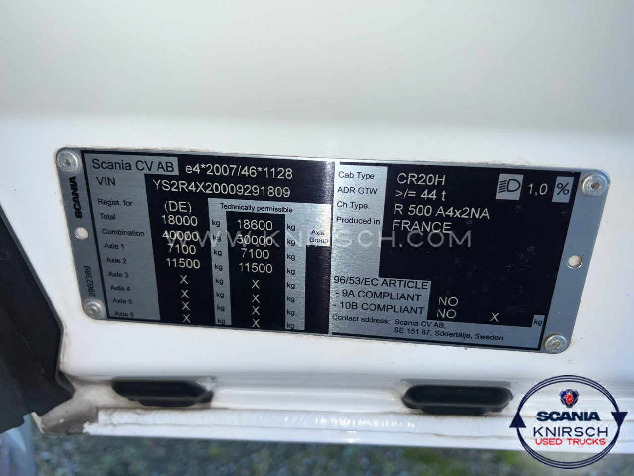 Sattelzugmaschine SCANIA R450A4X2NA PTO ADR FL: das Bild 12 Sattelzugmaschine SCANIA R450A4X2NA PTO ADR FL: das Bild 12
