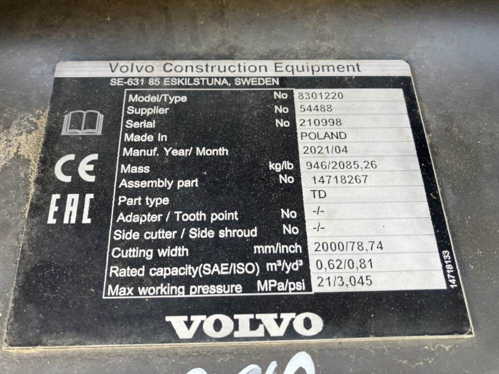 Volvo Böschungslöffel hydr. S1 - Baggerlader: das Bild 5 Volvo Böschungslöffel hydr. S1 - Baggerlader: das Bild 5