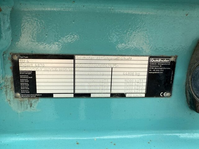 Goldhofer TU 4 EXPERT 4870 Tieflader Anhänger 44,8 T - Tieflader Anhänger: das Bild 2 Goldhofer TU 4 EXPERT 4870 Tieflader Anhänger 44,8 T - Tieflader Anhänger: das Bild 2