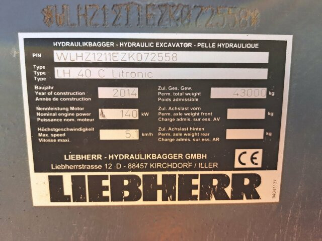 Liebherr LH40C Litronic Industry Long reach 43 Ton - Kettenbagger: das Bild 4 Liebherr LH40C Litronic Industry Long reach 43 Ton - Kettenbagger: das Bild 4