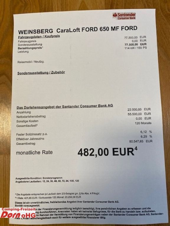 Weinsberg CaraLoft 650 MF Automatikgetriebe Weinsberg CaraLoft 650 MF Automatikgetriebe - Teilintegriertes Wohnmobil: das Bild 3 Weinsberg CaraLoft 650 MF Automatikgetriebe Weinsberg CaraLoft 650 MF Automatikgetriebe - Teilintegriertes Wohnmobil: das Bild 3