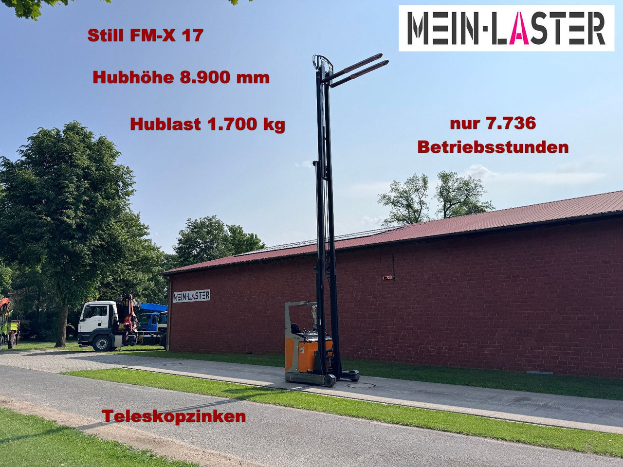 Still FM-X 17 Hubhöhe 8,9 m, 1.700 kg tele. Gabel - Schubmaststapler: das Bild 1 Still FM-X 17 Hubhöhe 8,9 m, 1.700 kg tele. Gabel - Schubmaststapler: das Bild 1