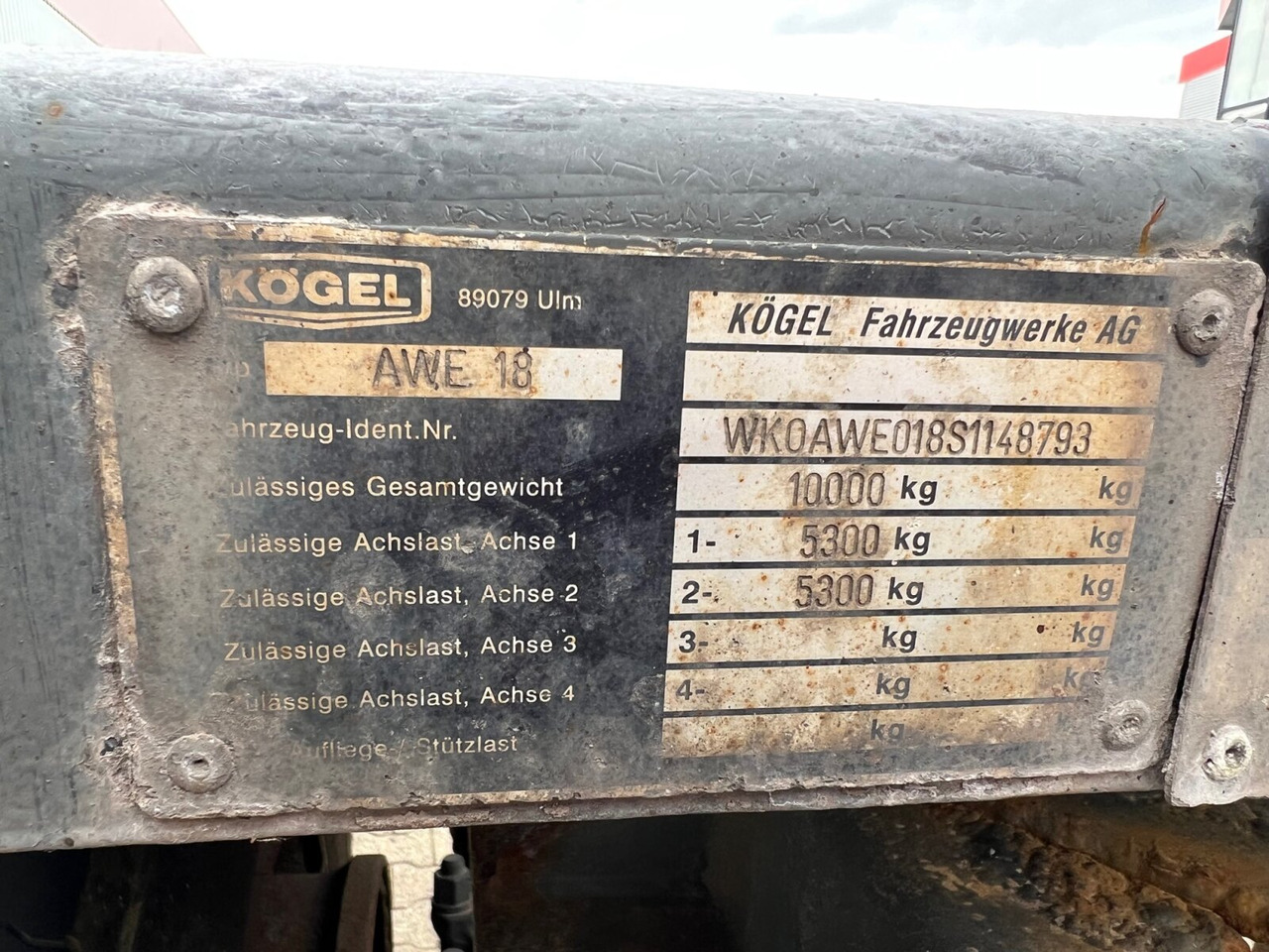 Kögel AWE 18 AWE 18, Ex-Fahrschule - Fahrgestell Anhänger: das Bild 4 Kögel AWE 18 AWE 18, Ex-Fahrschule - Fahrgestell Anhänger: das Bild 4