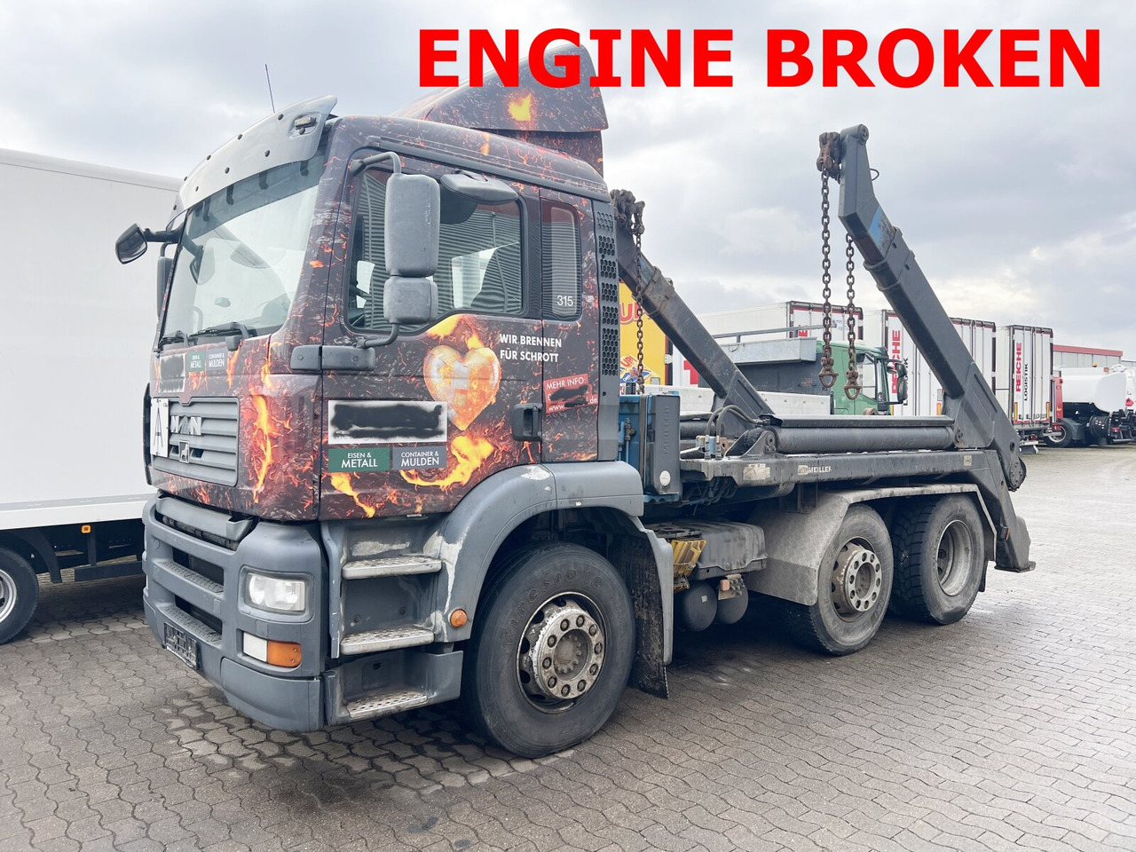 MAN TGA 26.410 6X2/4 BL Motorschaden! TGA 26.410 6X2/4 BL, Vorlauf Lenk-Liftachse, Meiller Tele. - Absetzkipper: das Bild 1 MAN TGA 26.410 6X2/4 BL Motorschaden! TGA 26.410 6X2/4 BL, Vorlauf Lenk-Liftachse, Meiller Tele. - Absetzkipper: das Bild 1